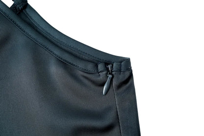 Satin Slip Dress + Knit Cross Top Set (Adjustable Maxi Length)