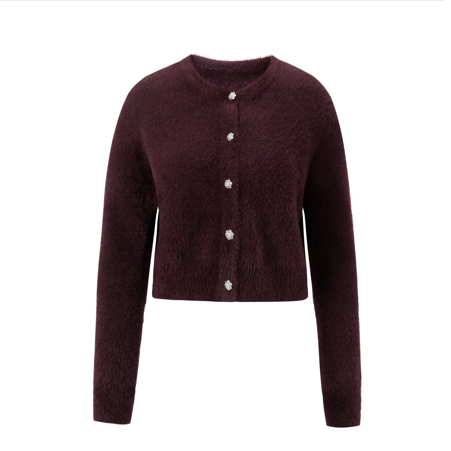 Soft Mohair Knit Cardigan – Classic Button Front