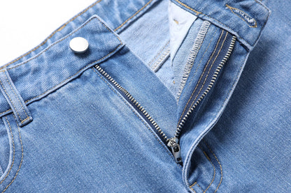 Ribbed Tee & Denim Maxi Skirt Set – Contrast Round Neck Modest Fit