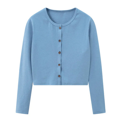 Ribbed Cardigan + Ankle-Length Maxi Dress Set (Natural Fiber Blend)