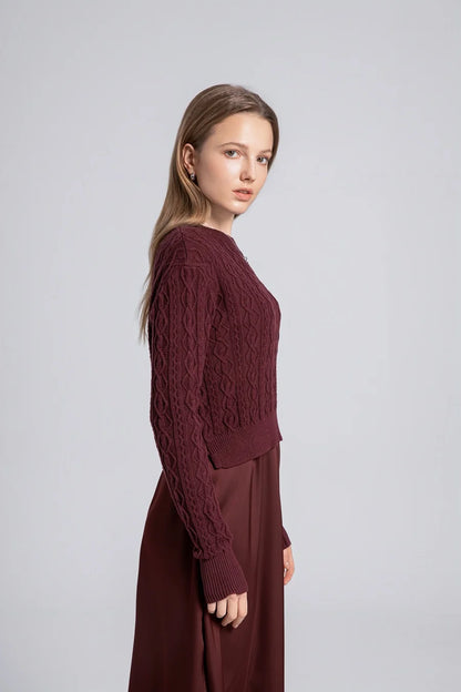 Cable-Knit Hoodie + Satin Slip Dress Set (Winter Edition)
