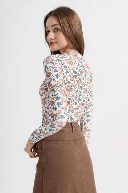 Elastic Denim Maxi Skirt (A-Line Stretch Fit)