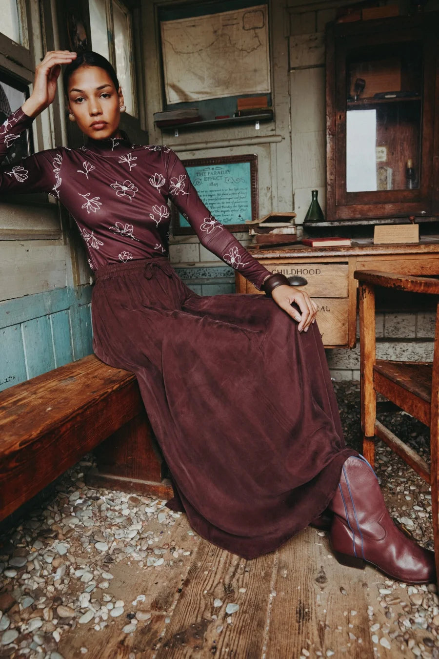 Cupro Luxe 3-Piece Set — Shirt + Slip Dress + Skirt