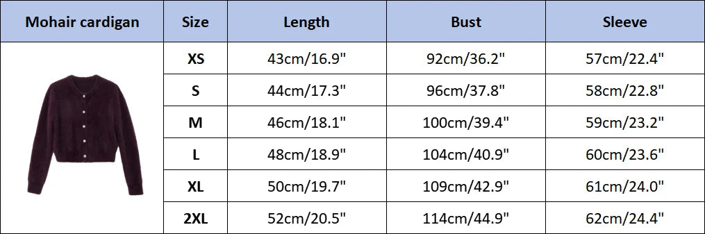 Soft Mohair Knit Cardigan – Classic Button Front